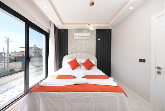 An affordable hotel room in Fethiye, offering clean and comfortable accommodation.